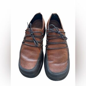 Dansko Women’s Size 41 Janika Lace Up Oxford Clogs Brown Leather‎ Comfort Shoes